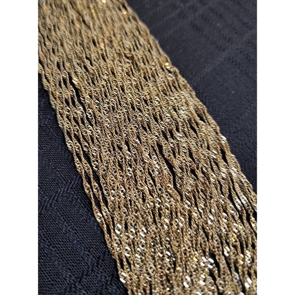 Gorgeous Vintage 29-Strand Gold Plated Natasha Necklace - Picture 8 of 8